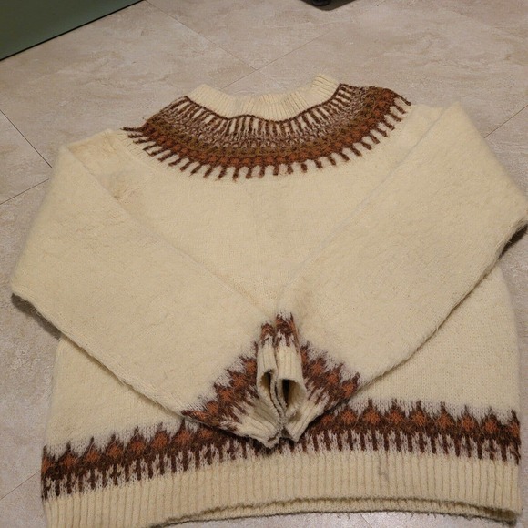 VTG Sears Sportswear Mens L Large Mohair Fuzzy Crewneck Pullover Sweater - Picture 14 of 16